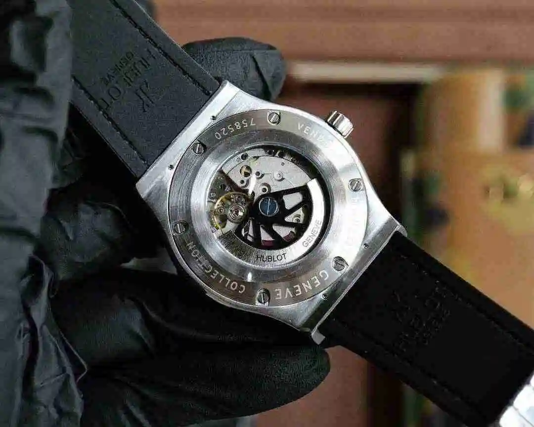 General Watches Hublot Hengbao Watch Men's Watch Paired with Original Fully Automatic Mechanical Movement Top Grade 316 Precision Steel Case with Mineral Super Strong Mirror Diameter 45mm KK03 2 view 3