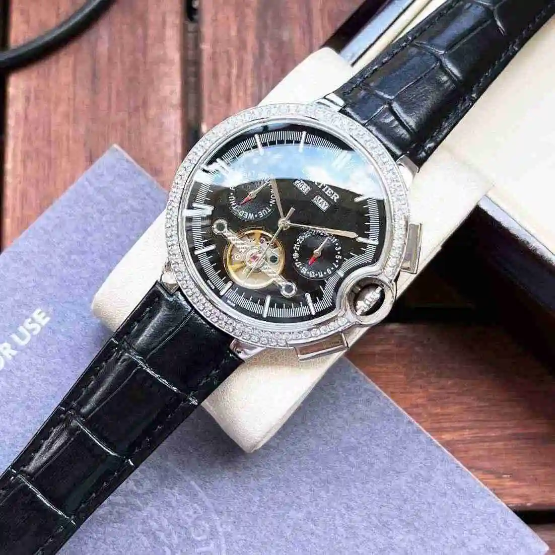 General Watches Cartier Watch Men's Watch Paired with Original Fully Automatic Mechanical Movement Top Grade 316 Precision Steel Case with Mineral Super Strong Mirror Diameter 44mm KK06550 1 view 5