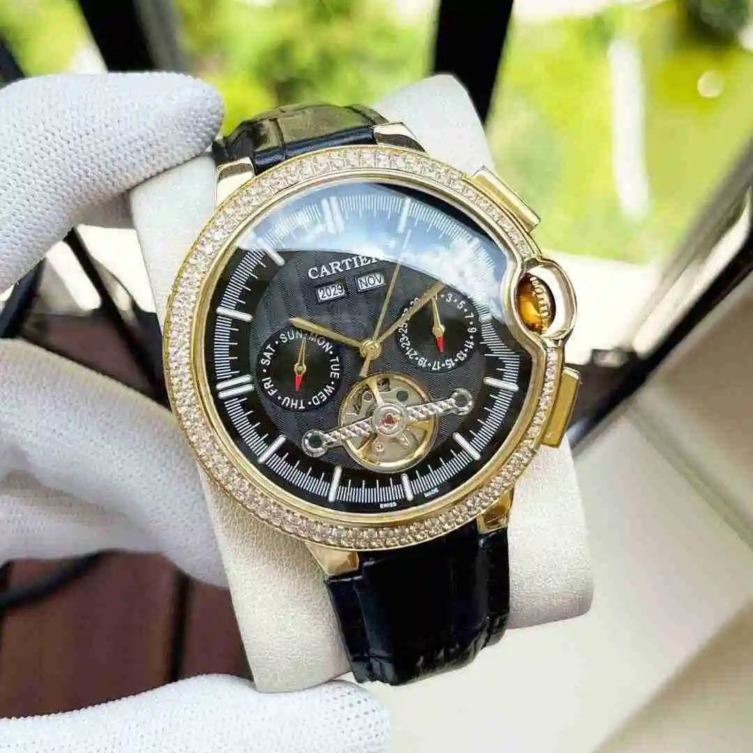 General Watches Cartier Watch Men's Watch Paired with Original Fully Automatic Mechanical Movement Top Grade 316 Precision Steel Case with Mineral Super Strong Mirror Diameter 44mm KK06550 1 view 6
