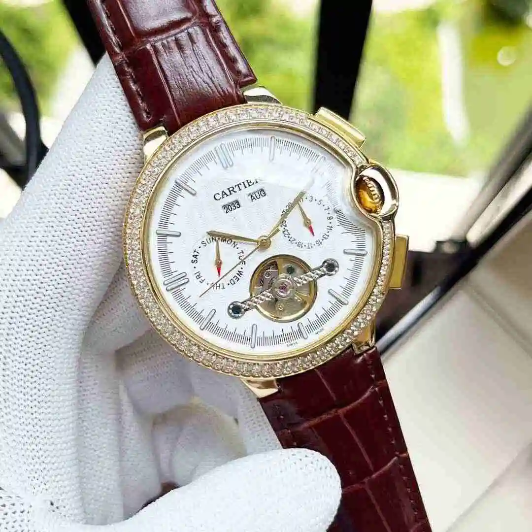 General Watches Cartier Watch Men's Watch Paired with Original Fully Automatic Mechanical Movement Top Grade 316 Precision Steel Case with Mineral Super Strong Mirror Diameter 44mm KK06550 1 view 8