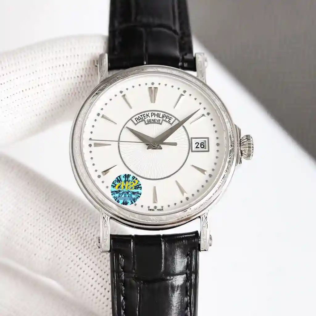 General Watches Patek Philippe Patek@Philippe watch men's watch with original fully automatic mechanical movement top 316 stainless steel case strap mineral super mirror diameter 38mm KK view 7