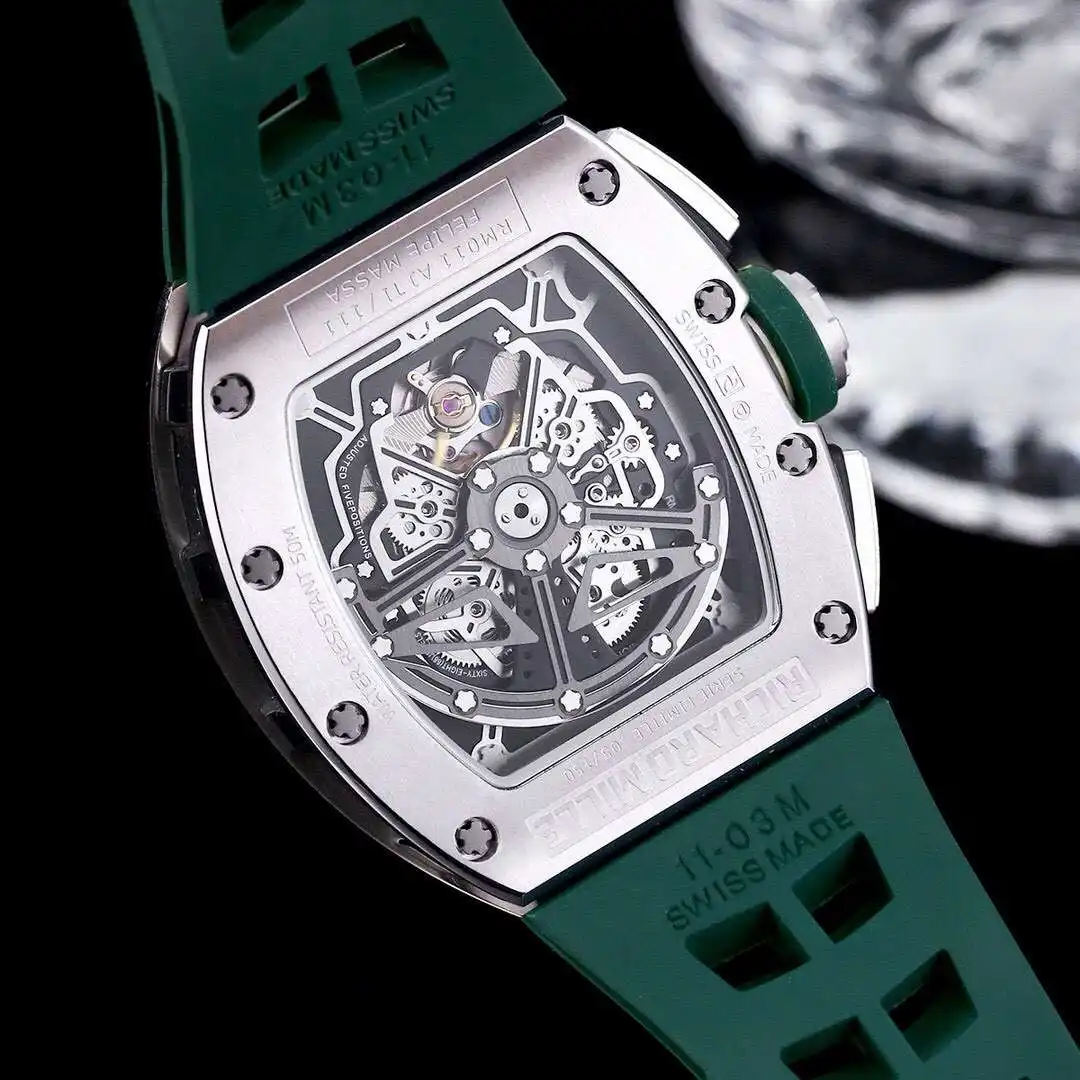 General Watches Richard Mille Richard@Mill watch men's watch with original fully automatic mechanical movement top 316 stainless steel case strap mineral super mirror KK09800 6 view 3