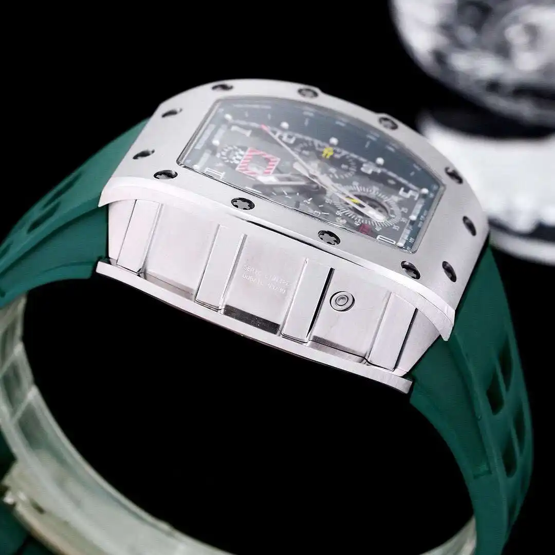 General Watches Richard Mille Richard@Mill watch men's watch with original fully automatic mechanical movement top 316 stainless steel case strap mineral super mirror KK09800 6 view 4