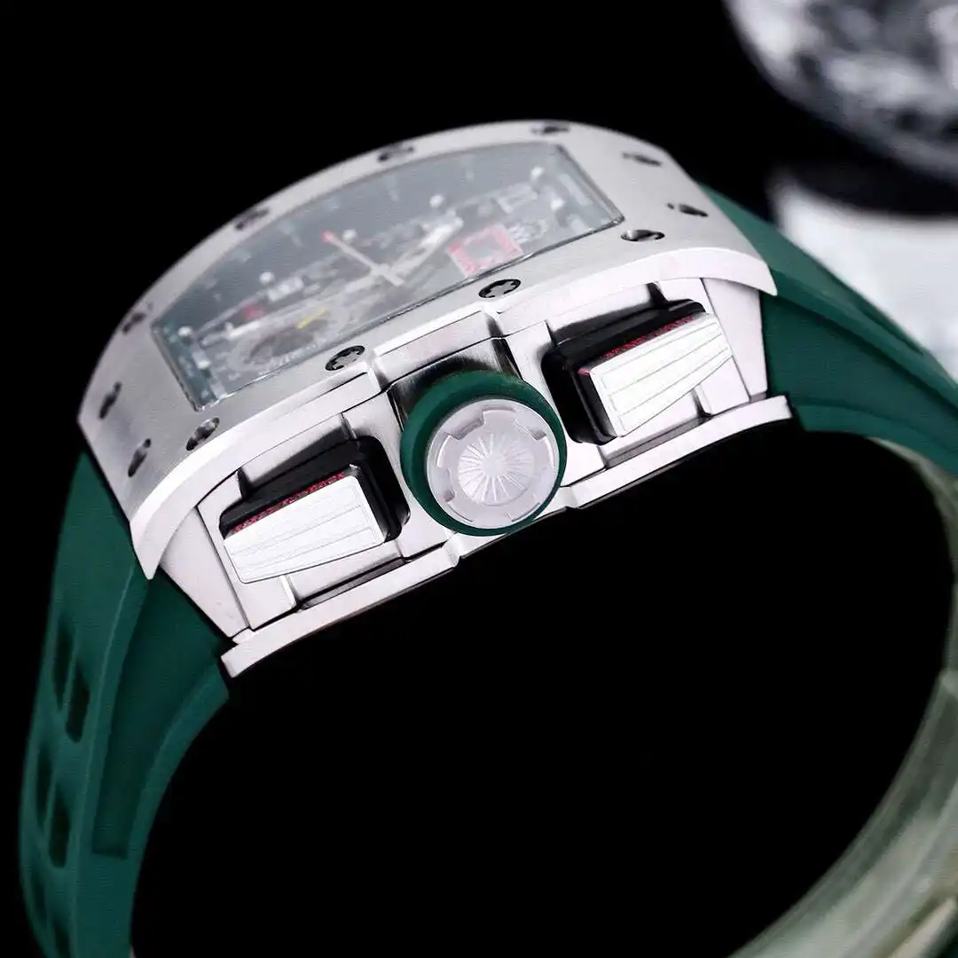 General Watches Richard Mille Richard@Mill watch men's watch with original fully automatic mechanical movement top 316 stainless steel case strap mineral super mirror KK09800 6 view 5