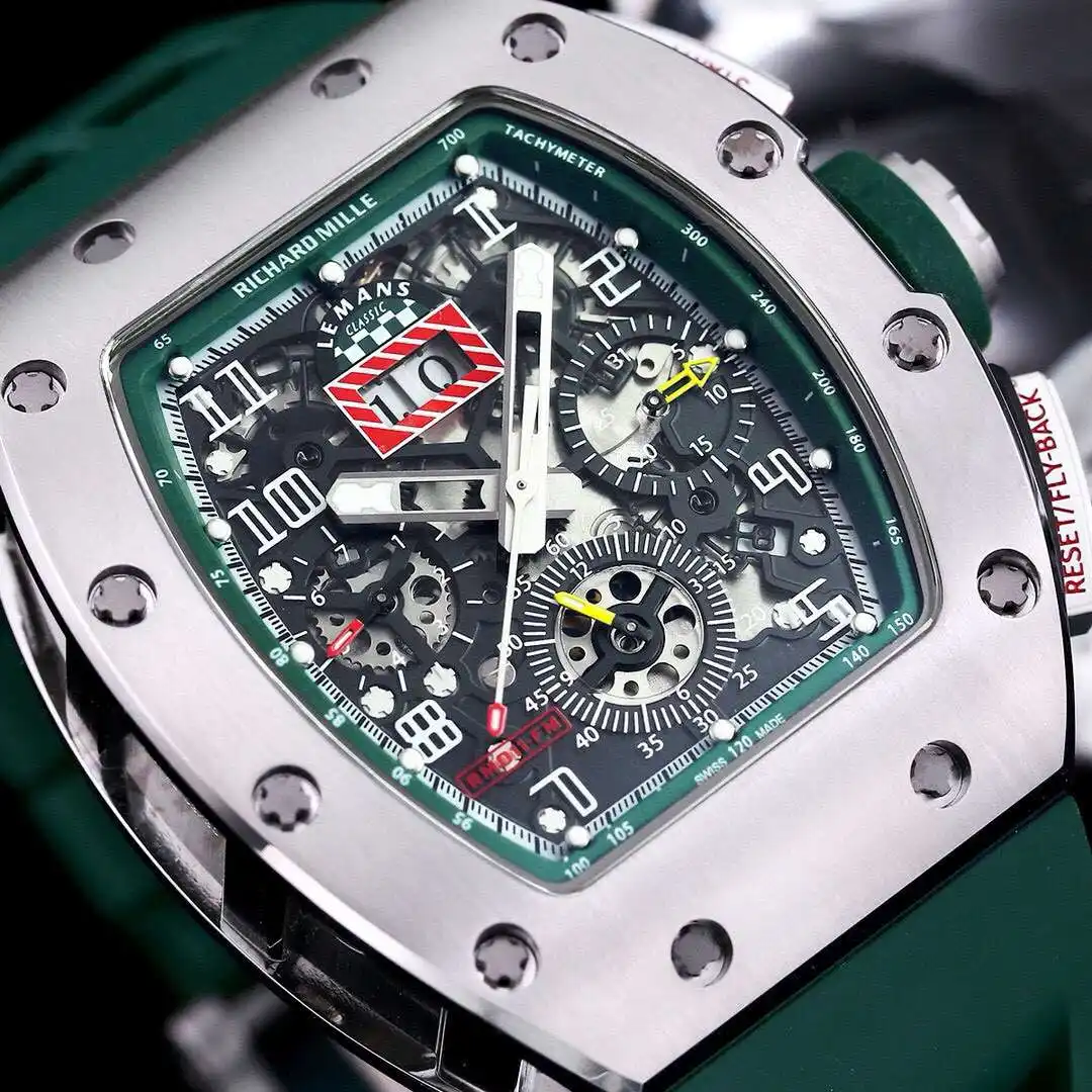 General Watches Richard Mille Richard@Mill watch men's watch with original fully automatic mechanical movement top 316 stainless steel case strap mineral super mirror KK09800 6 view 7