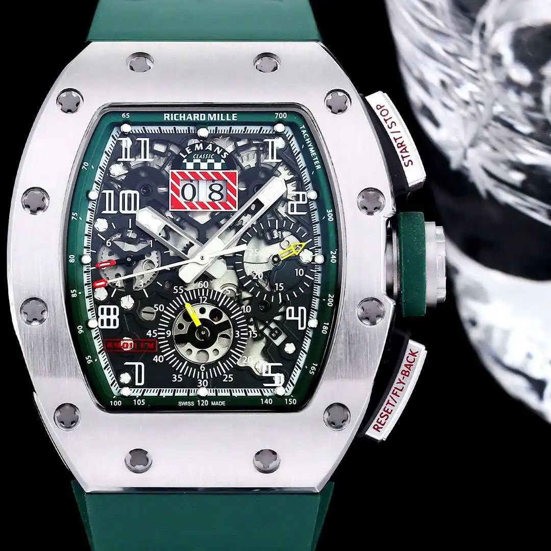 General Watches Richard Mille Richard@Mill watch men's watch with original fully automatic mechanical movement top 316 stainless steel case strap mineral super mirror KK09800 6 view 8