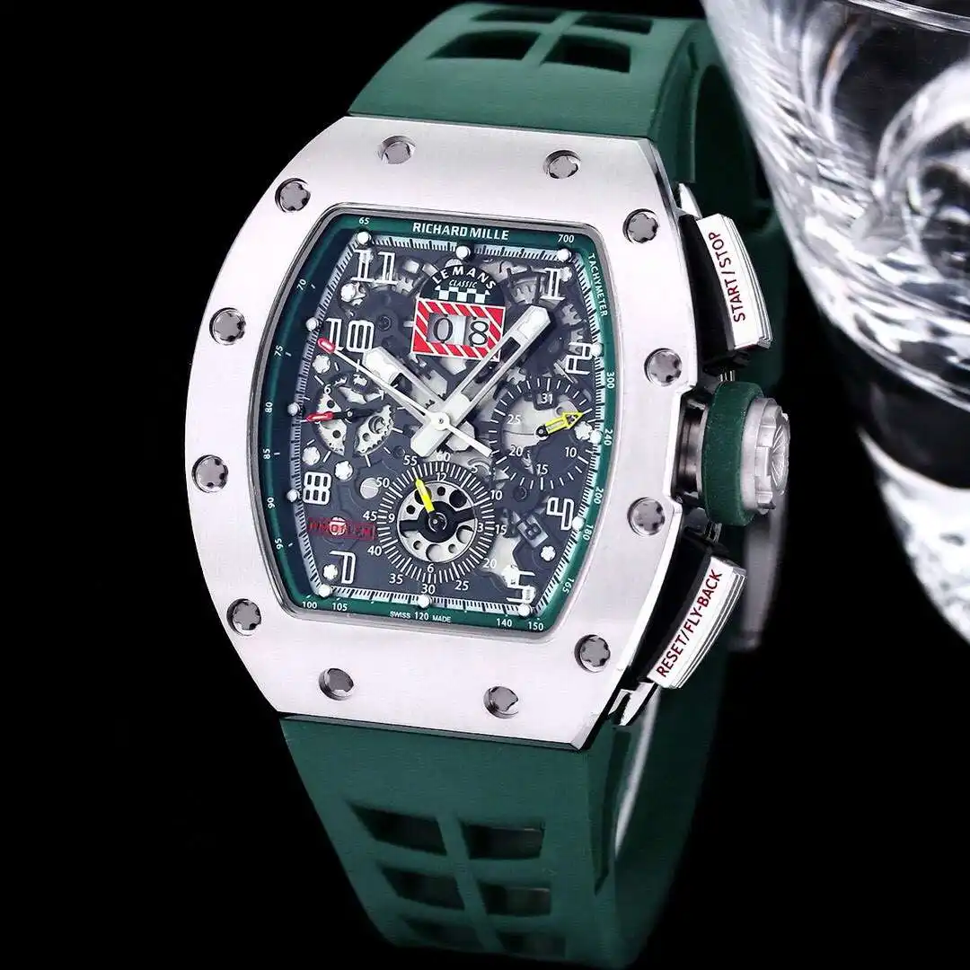 General Watches Richard Mille Richard@Mill watch men's watch with original fully automatic mechanical movement top 316 stainless steel case strap mineral super mirror KK09800 6 view 9
