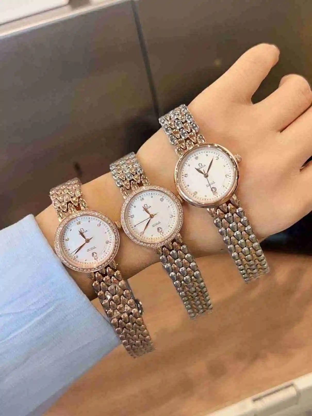 General Watches OMEGA Omega Watch Women's Watch Paired with Original Fully Automatic Mechanical Movement Top Grade 316 Precision Steel Case with Mineral Super Strong Mirror Diameter 28mm KK02750 1 view 3