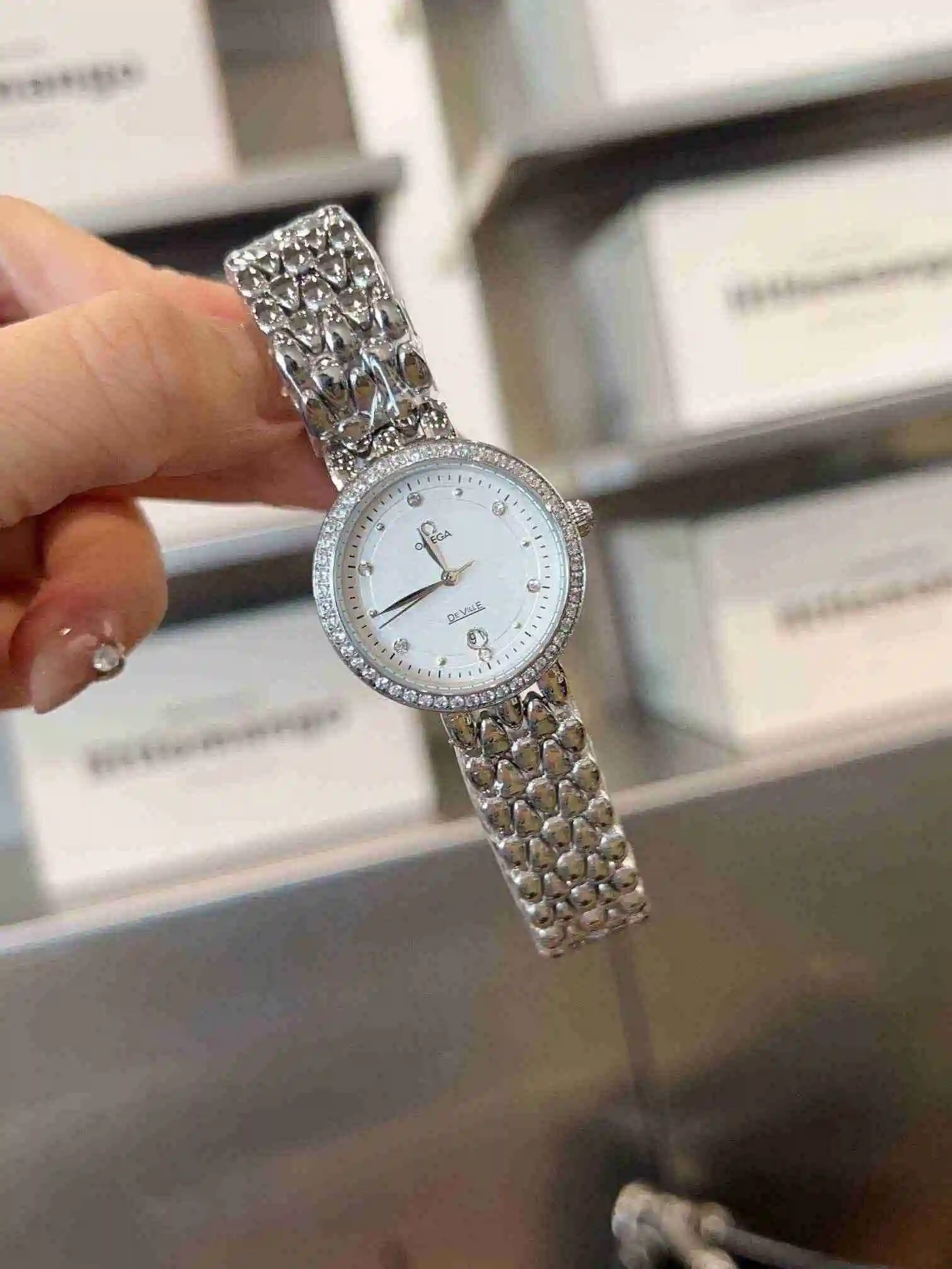 General Watches OMEGA Omega Watch Women's Watch Paired with Original Fully Automatic Mechanical Movement Top Grade 316 Precision Steel Case with Mineral Super Strong Mirror Diameter 28mm KK02750 1 view 5