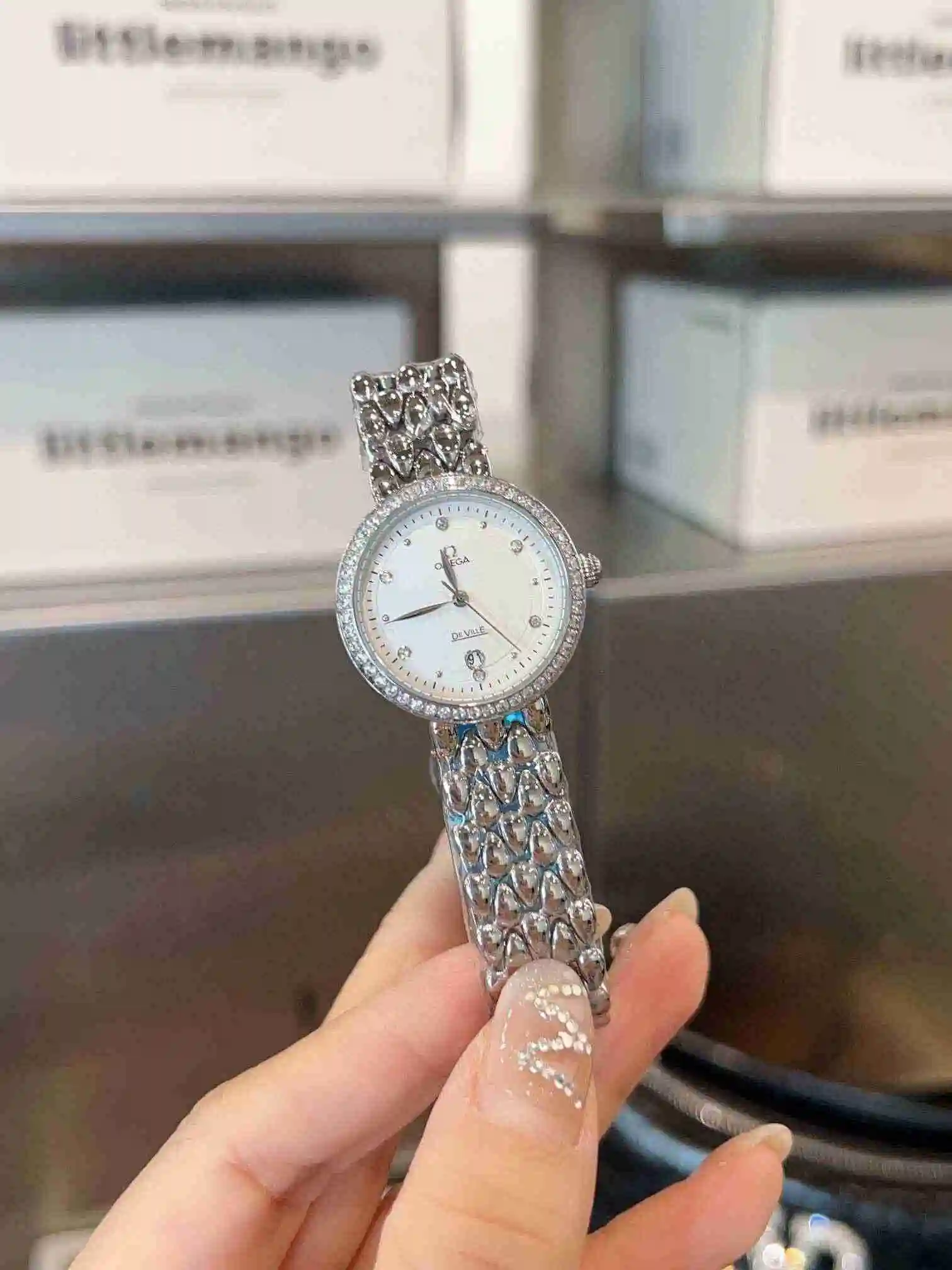 General Watches OMEGA Omega Watch Women's Watch Paired with Original Fully Automatic Mechanical Movement Top Grade 316 Precision Steel Case with Mineral Super Strong Mirror Diameter 28mm KK02750 1 view 6