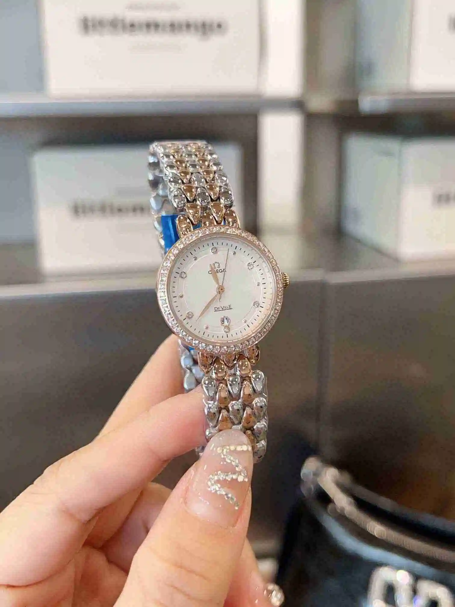General Watches OMEGA Omega Watch Women's Watch Paired with Original Fully Automatic Mechanical Movement Top Grade 316 Precision Steel Case with Mineral Super Strong Mirror Diameter 28mm KK02750 1 view 9