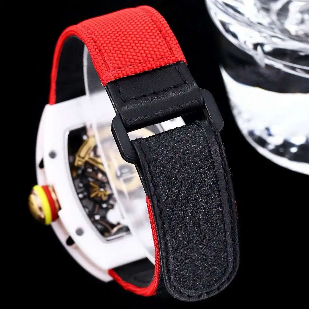 General Watches Richard Mille Richard @ Mill watch men's watch with original fully automatic mechanical movement top 316 stainless steel case strap mineral super mirror KK view 2