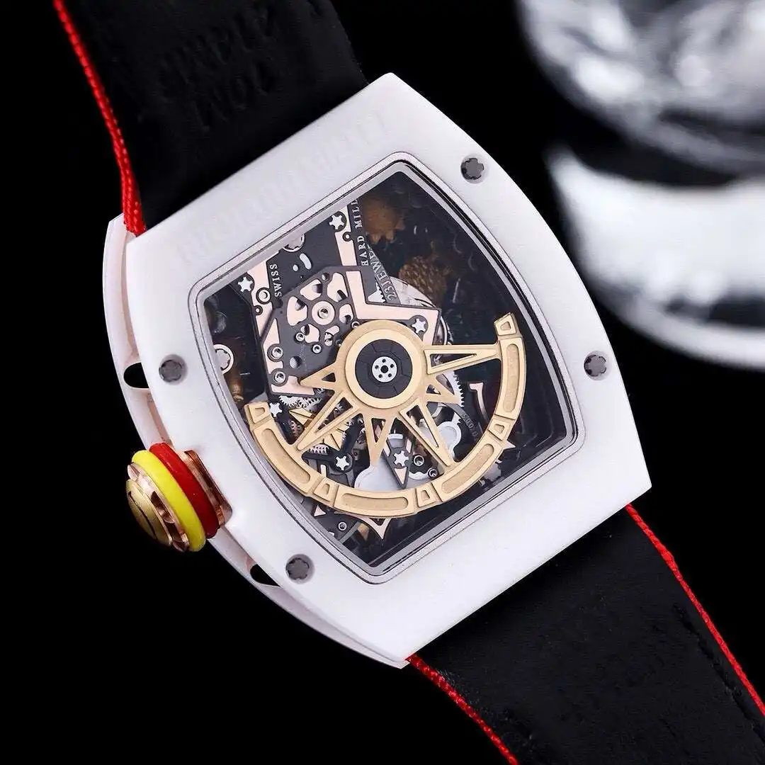 General Watches Richard Mille Richard @ Mill watch men's watch with original fully automatic mechanical movement top 316 stainless steel case strap mineral super mirror KK view 3