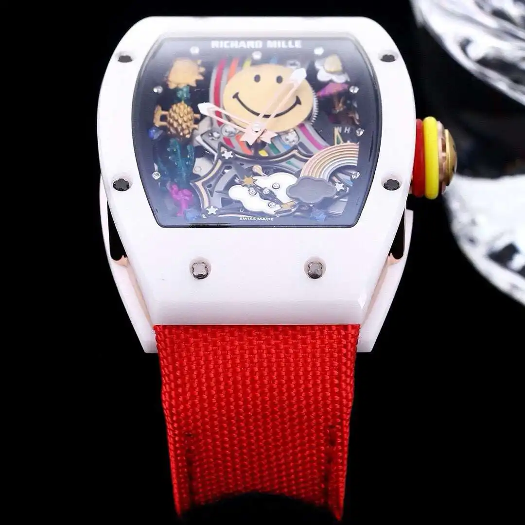 General Watches Richard Mille Richard @ Mill watch men's watch with original fully automatic mechanical movement top 316 stainless steel case strap mineral super mirror KK view 5