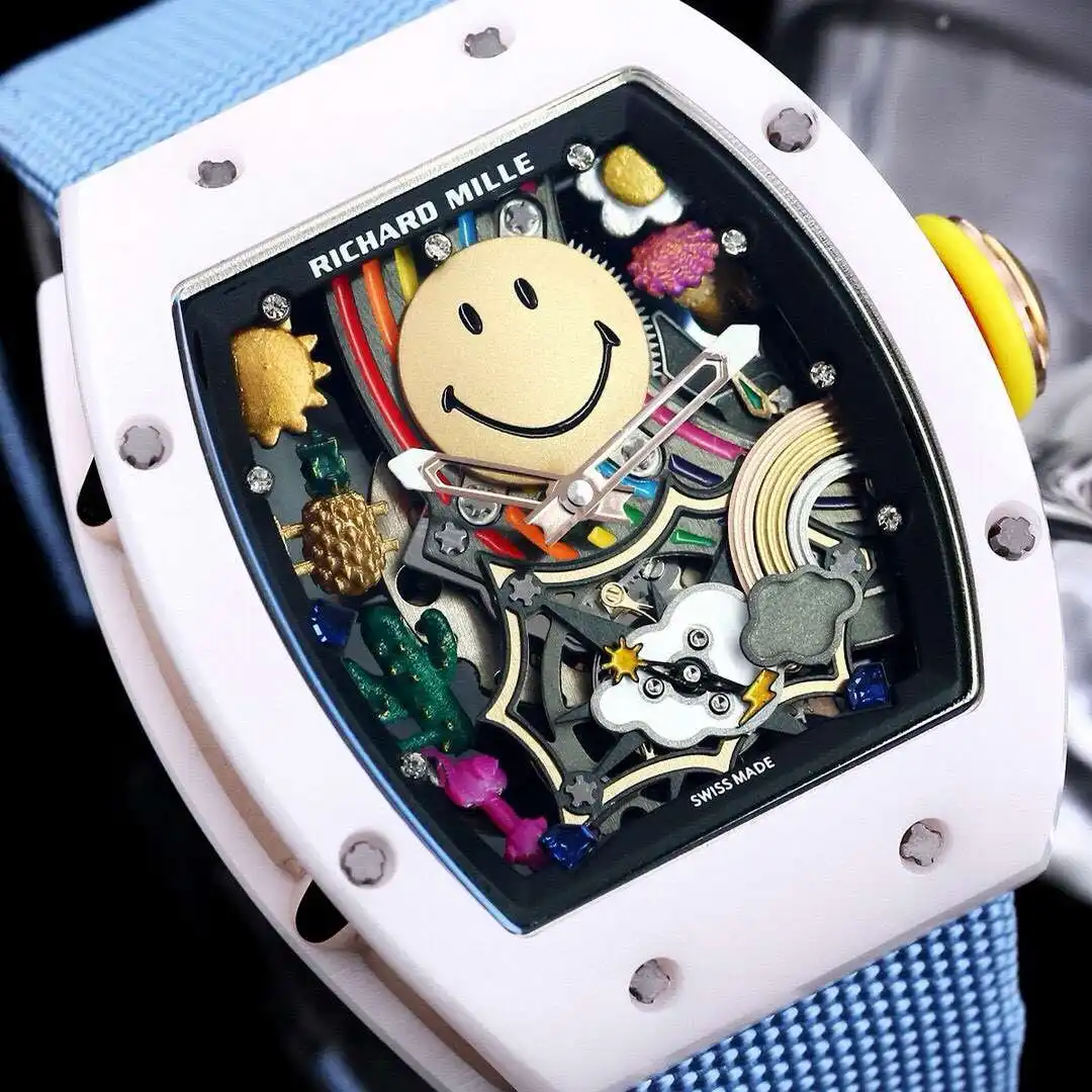 General Watches Richard Mille Richard @ Mill watch men's watch with original fully automatic mechanical movement top 316 stainless steel case strap mineral super mirror KK view 6