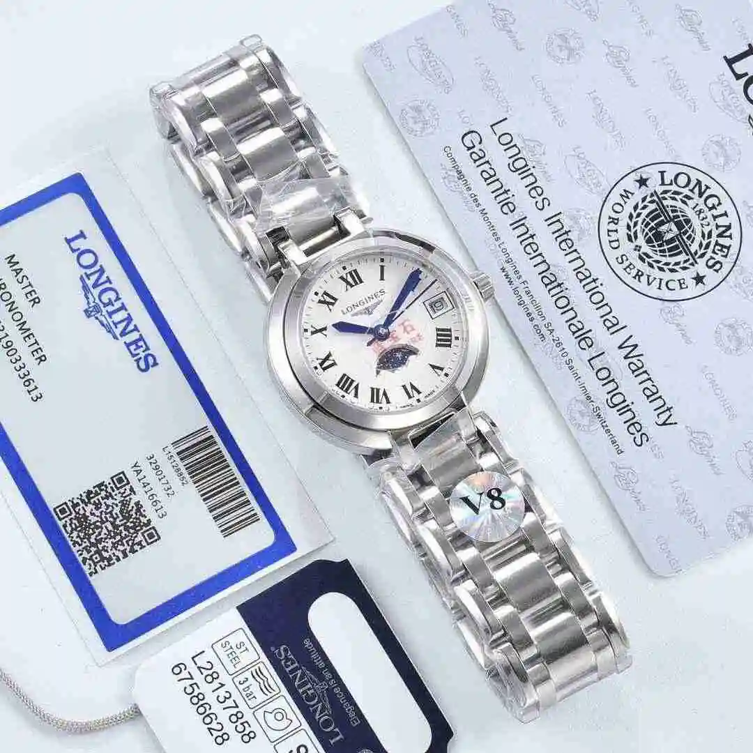 General Watches Longines Watch Women's Watch Paired with Original Fully Automatic Mechanical Movement Top grade 316 Precision Steel Case with Mineral Super Strong Mirror Diameter 30mm KK02450 2 view 8