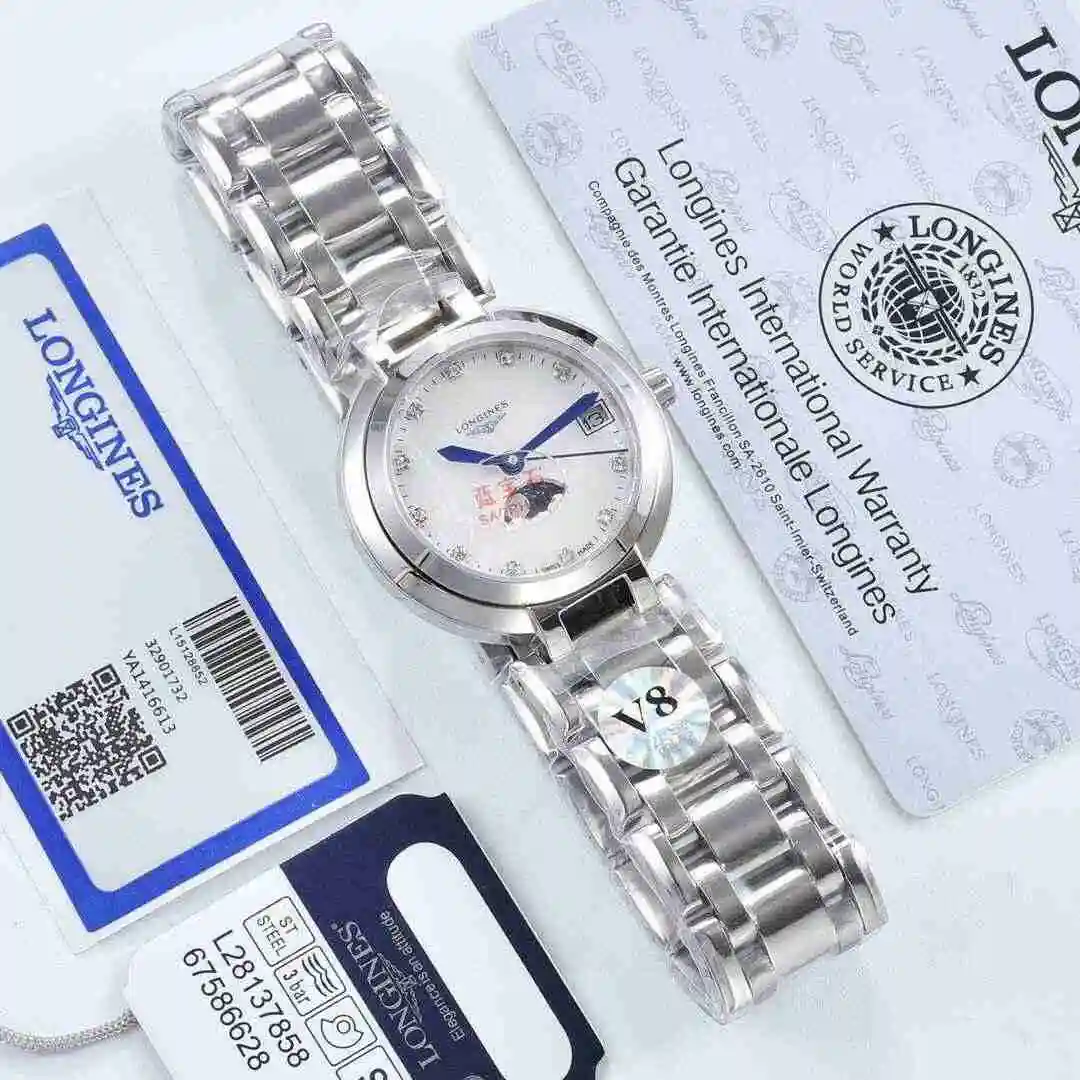 General Watches Longines Watch Women's Watch Paired with Original Fully Automatic Mechanical Movement Top grade 316 Precision Steel Case with Mineral Super Strong Mirror Diameter 30mm KK02450 2 view 9