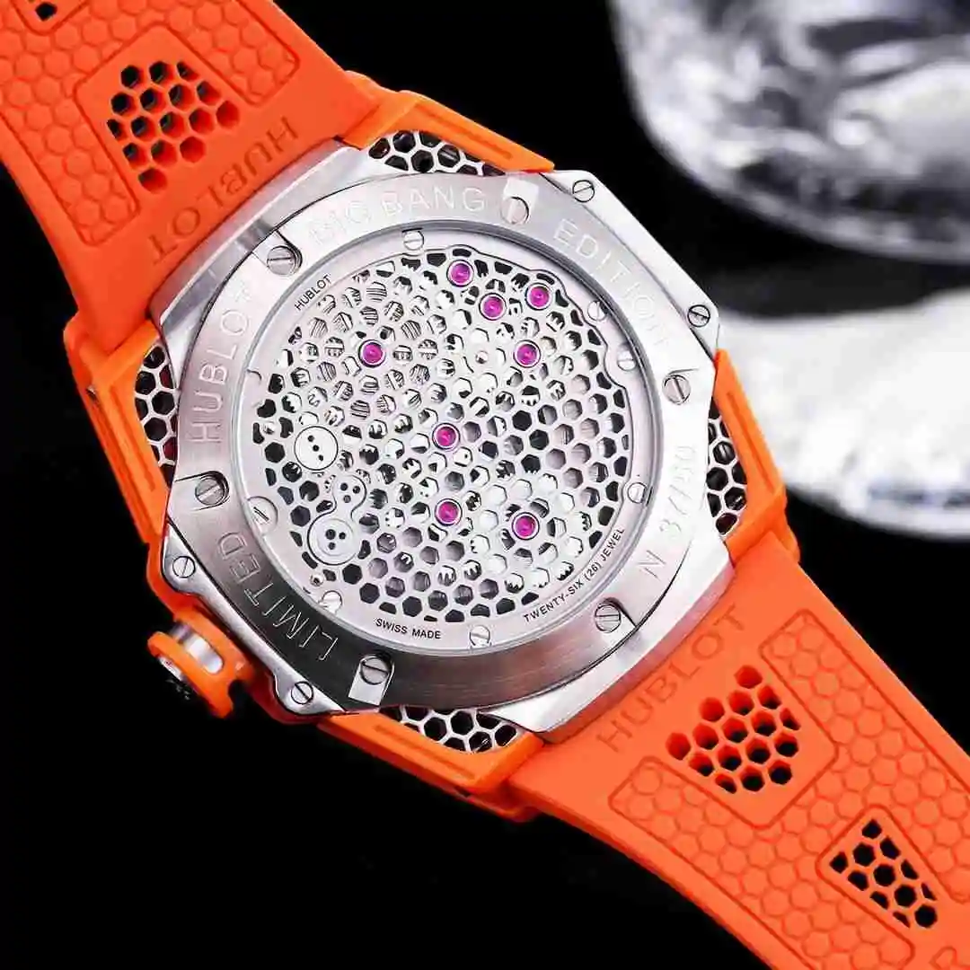 General Watches Hublot Yubo Watch Men's Watch Paired with Original Fully Automatic Mechanical Movement Top Grade 316 Precision Steel Case with Mineral Super Strong Mirror Diameter 44mm KK07500 view 3