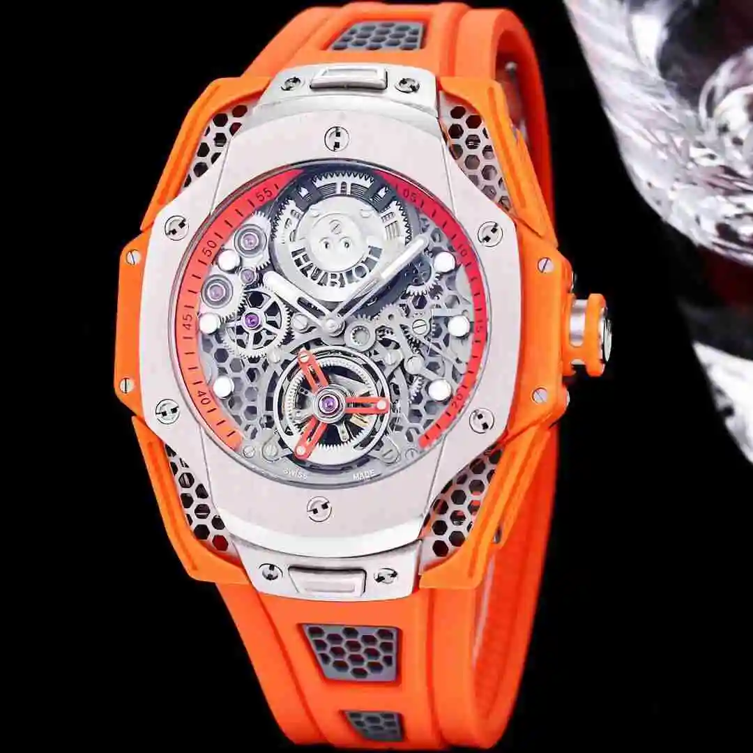 General Watches Hublot Yubo Watch Men's Watch Paired with Original Fully Automatic Mechanical Movement Top Grade 316 Precision Steel Case with Mineral Super Strong Mirror Diameter 44mm KK07500 view 7