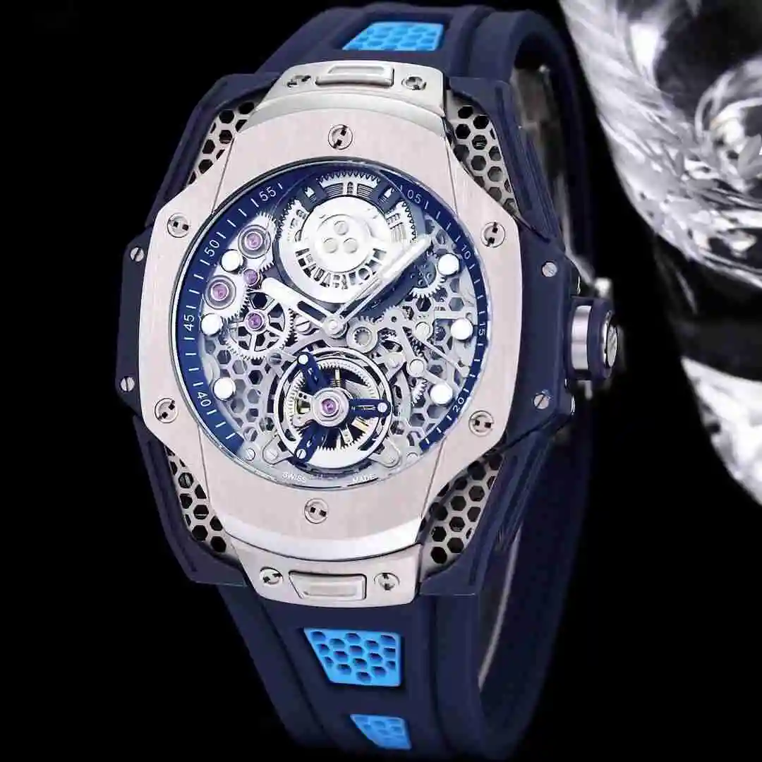 General Watches Hublot Yubo Watch Men's Watch Paired with Original Fully Automatic Mechanical Movement Top Grade 316 Precision Steel Case with Mineral Super Strong Mirror Diameter 44mm KK07500 view 8