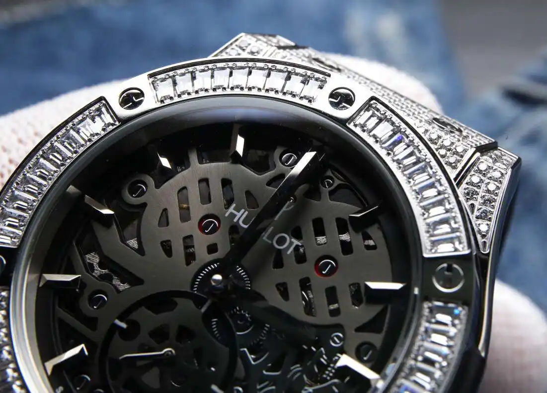 General Watches Hublot Heng@bao watch men's watch with original fully automatic mechanical movement top 316 stainless steel case strap mineral super mirror diameter 44mm KK06450 1 view 4