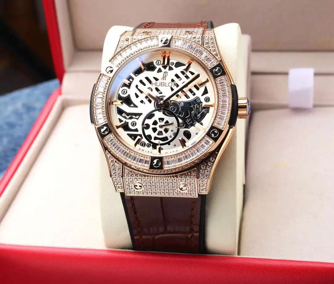 General Watches Hublot Heng@bao watch men's watch with original fully automatic mechanical movement top 316 stainless steel case strap mineral super mirror diameter 44mm KK06450 1 view 7
