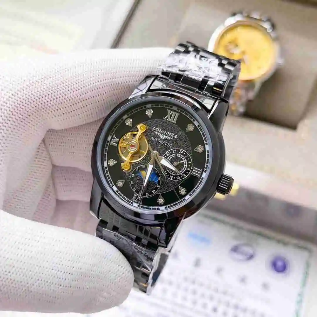 General Watches Longines Watch Men's Watch Paired with Original Fully Automatic Mechanical Movement Top Grade 316 Precision Steel Case with Mineral Super Strong Mirror Diameter 42mm KK03850 3 view 6