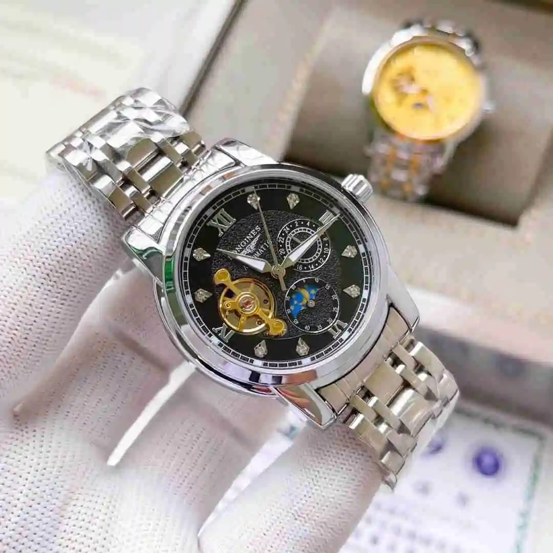 General Watches Longines Watch Men's Watch Paired with Original Fully Automatic Mechanical Movement Top Grade 316 Precision Steel Case with Mineral Super Strong Mirror Diameter 42mm KK03850 3 view 9