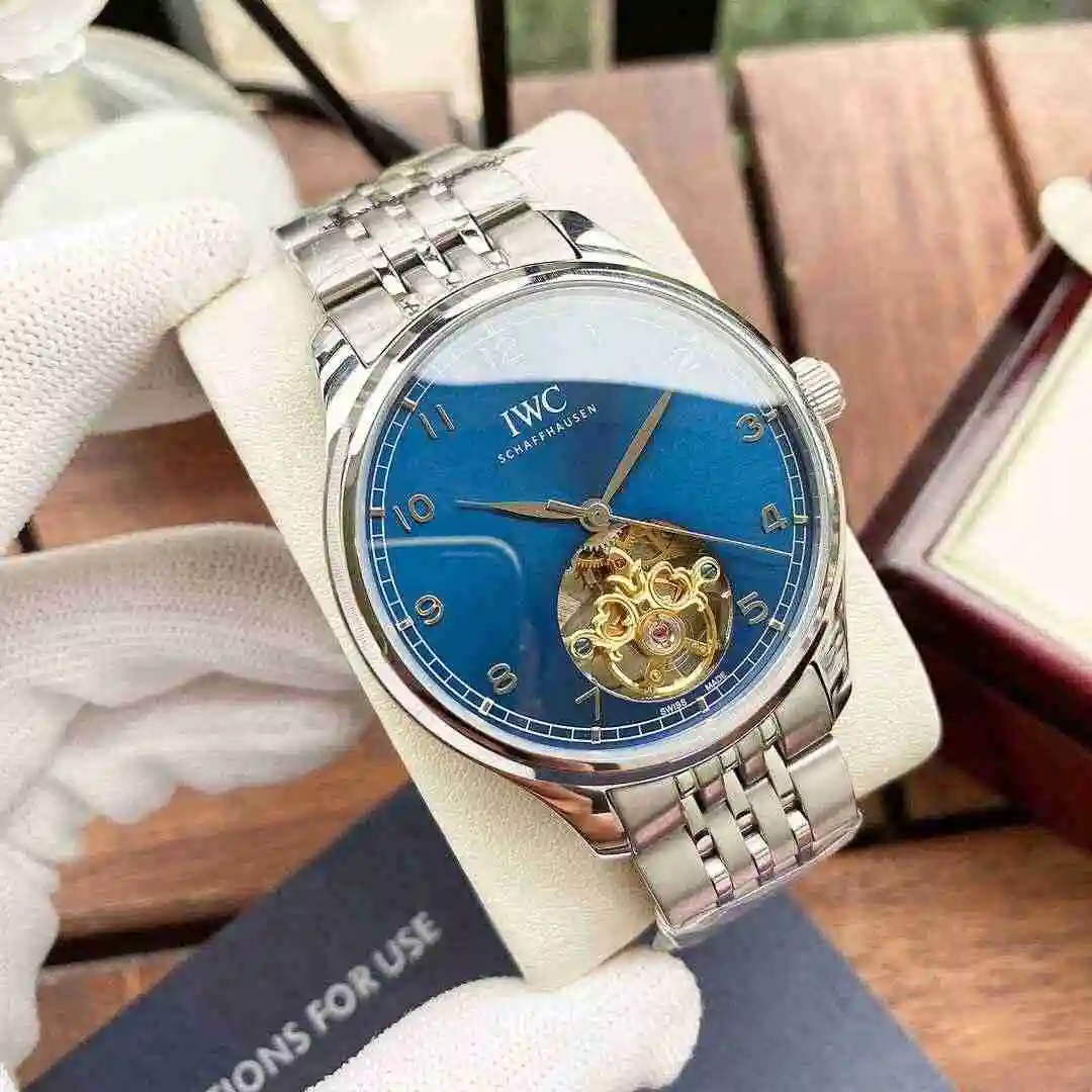 General Watches IWC Wanguo Watch Men's Watch Paired with Original Fully Automatic Mechanical Movement Top Grade 316 Precision Steel Case with Mineral Super Strong Mirror Diameter 42mm KK05250 view 6