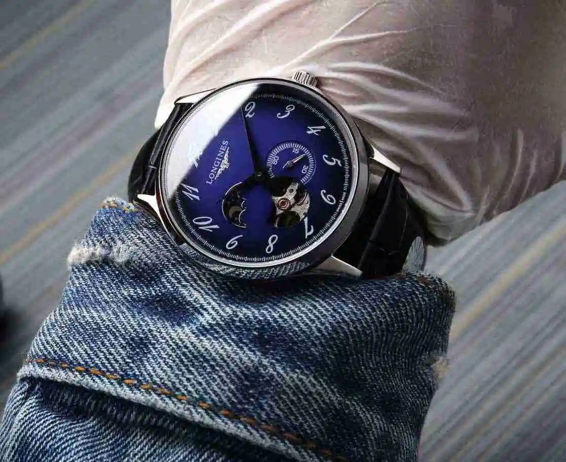 General Watches Longines watch for men with original fully automatic mechanical movement, top grade 316 precision steel case with mineral super strong mirror diameter 40mm kk07250 2 view 7