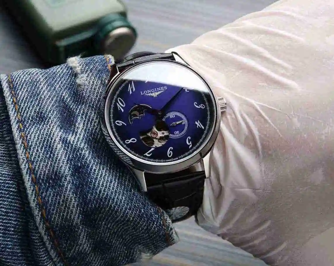 General Watches Longines watch for men with original fully automatic mechanical movement, top grade 316 precision steel case with mineral super strong mirror diameter 40mm kk07250 2 view 8