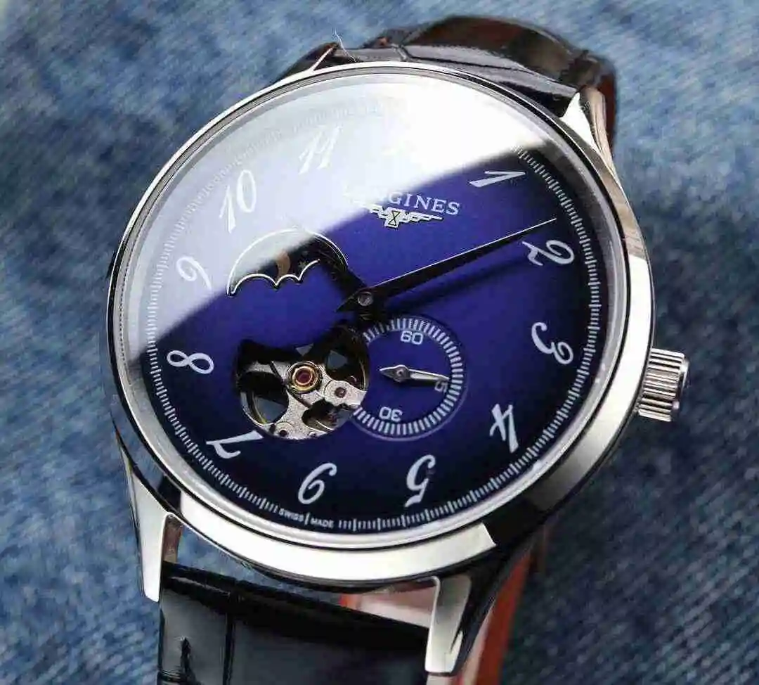 General Watches Longines watch for men with original fully automatic mechanical movement, top grade 316 precision steel case with mineral super strong mirror diameter 40mm kk07250 2 view 9