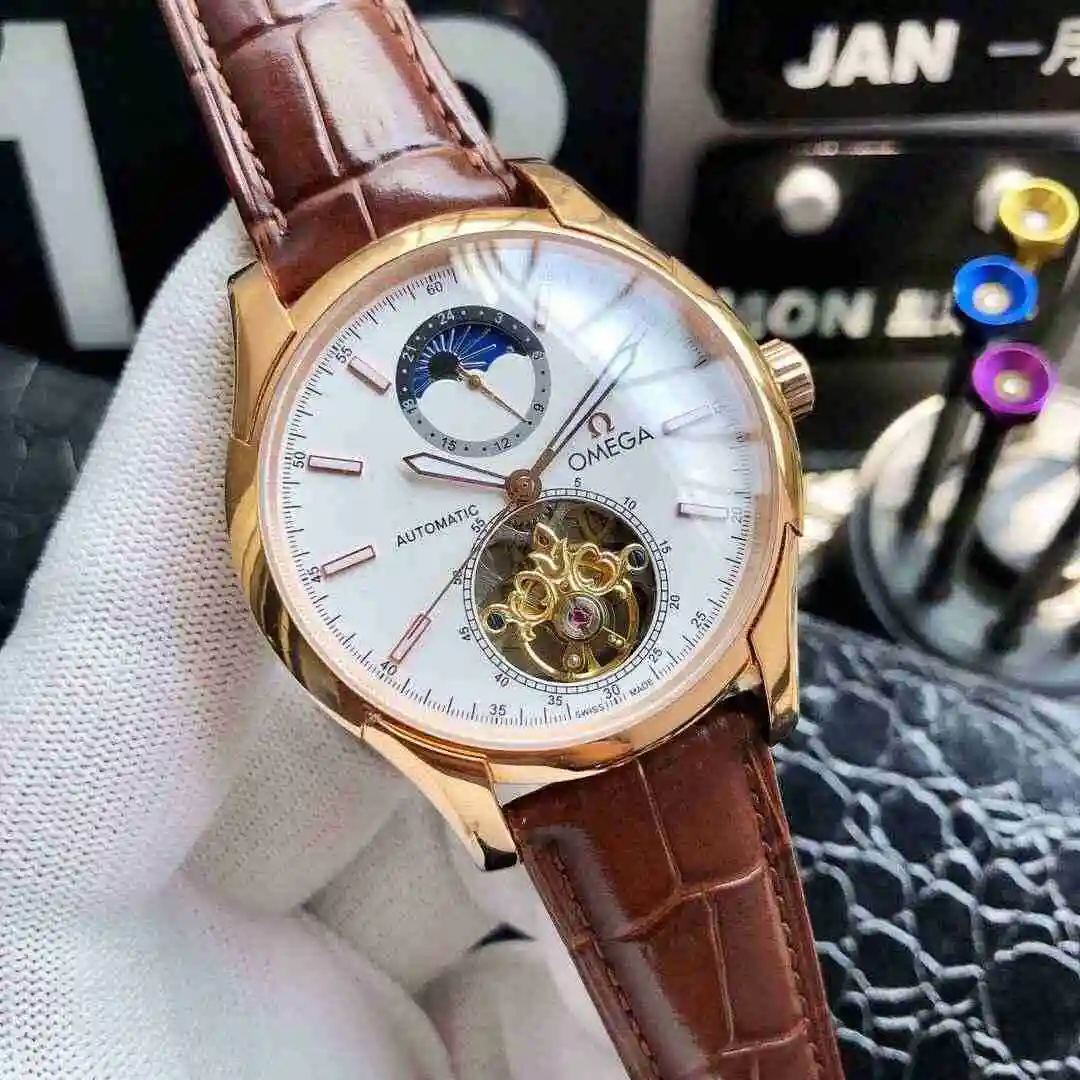 General Watches Cartier Watch Men's Watch Paired with Original Fully Automatic Mechanical Movement Top Grade 316 Precision Steel Case with Mineral Super Strong Mirror Diameter 42mm KK ) view 5