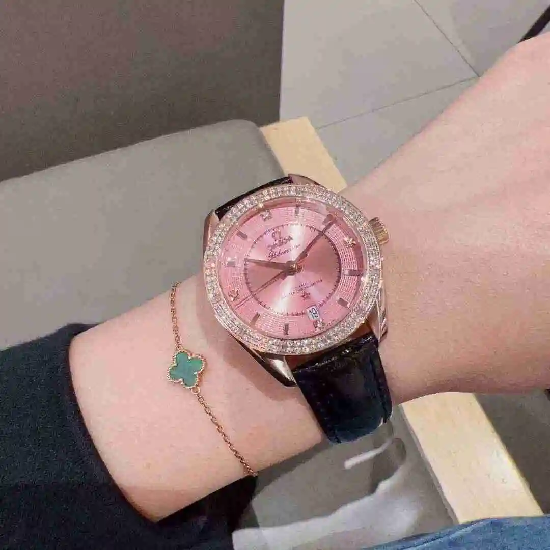 General Watches Omega Watch Women's Watch Paired with Original Fully Automatic Mechanical Movement Top Grade 316 Precision Steel Case with Mineral Super Strong Mirror Diameter 37mm KK02650 view 9