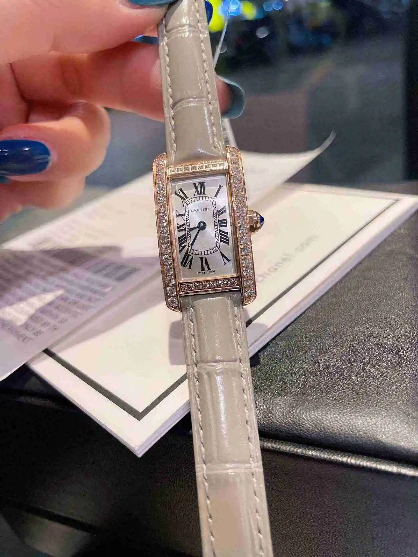 General Watches Cartier Watch Women's Watch Paired with Original Fully Automatic Mechanical Movement Top Grade 316 Precision Steel Case with Mineral Super Strong Mirror Diameter 34x19mm KK03450 view 8