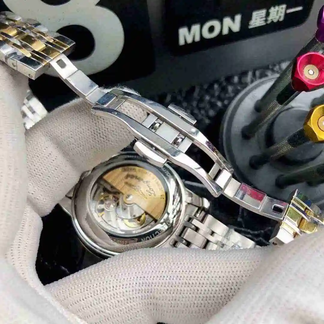 General Watches Longines Watch Men's Watch Paired with Original Fully Automatic Mechanical Movement Top Grade 316 Precision Steel Case with Mineral Super Strong Mirror Diameter 40mm KK ) view 3