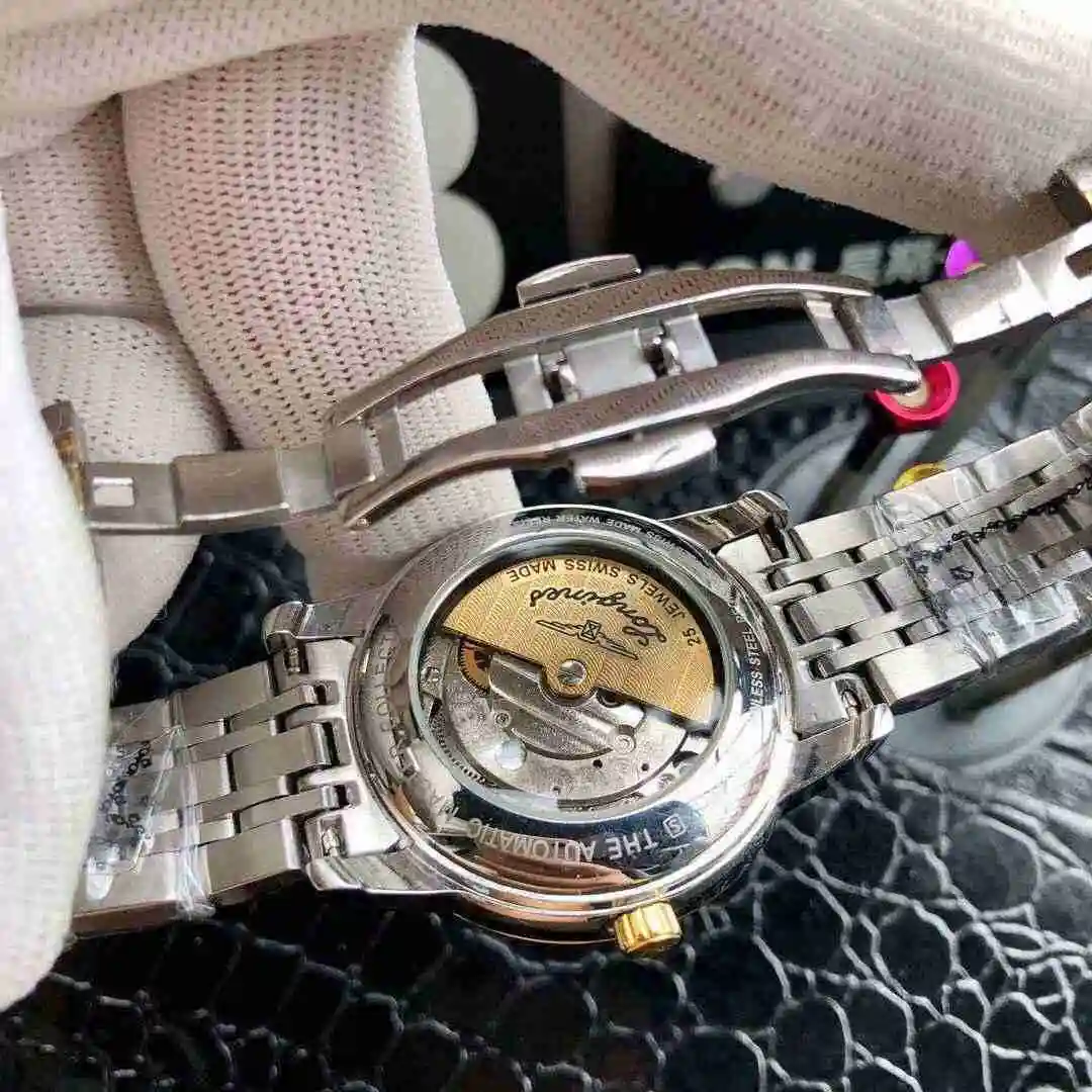General Watches Longines Watch Men's Watch Paired with Original Fully Automatic Mechanical Movement Top Grade 316 Precision Steel Case with Mineral Super Strong Mirror Diameter 40mm KK ) view 4