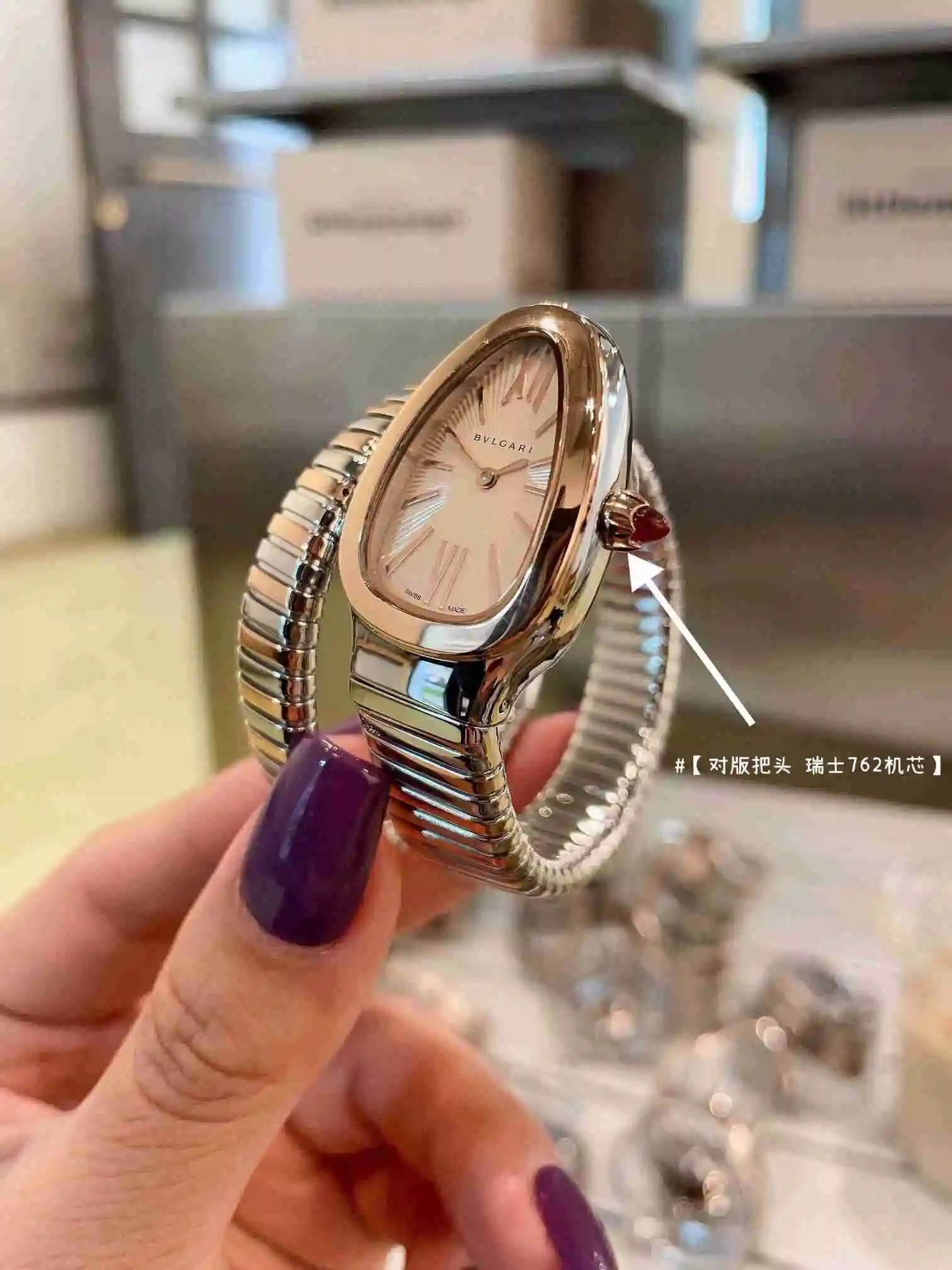 General Watches Bvlgari Bulgari women's watch paired with original fully automatic mechanical movement, top grade 316 precision steel case with mineral super strong mirror surface KK02850 view 3