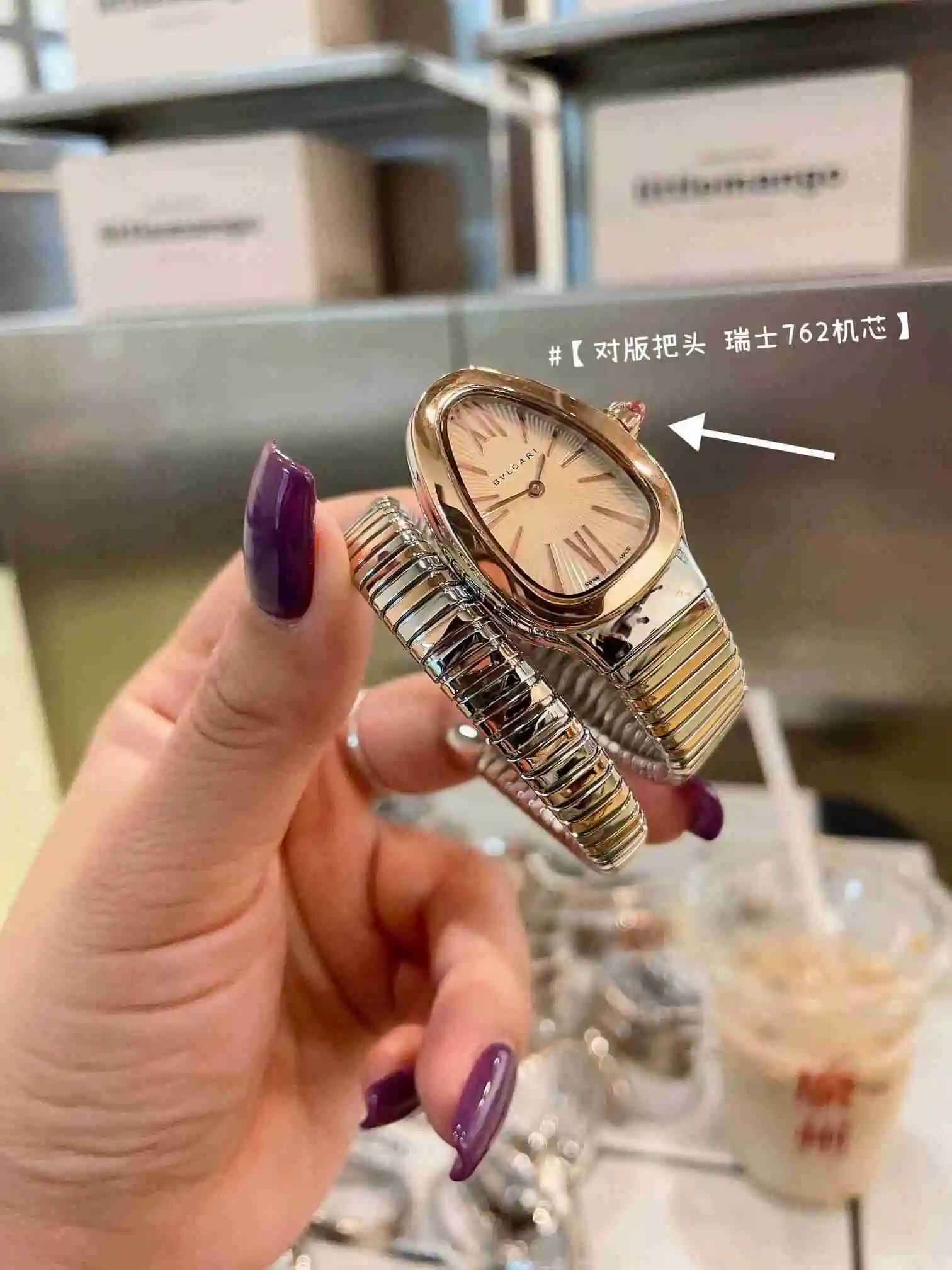 General Watches Bvlgari Bulgari women's watch paired with original fully automatic mechanical movement, top grade 316 precision steel case with mineral super strong mirror surface KK02850 view 6