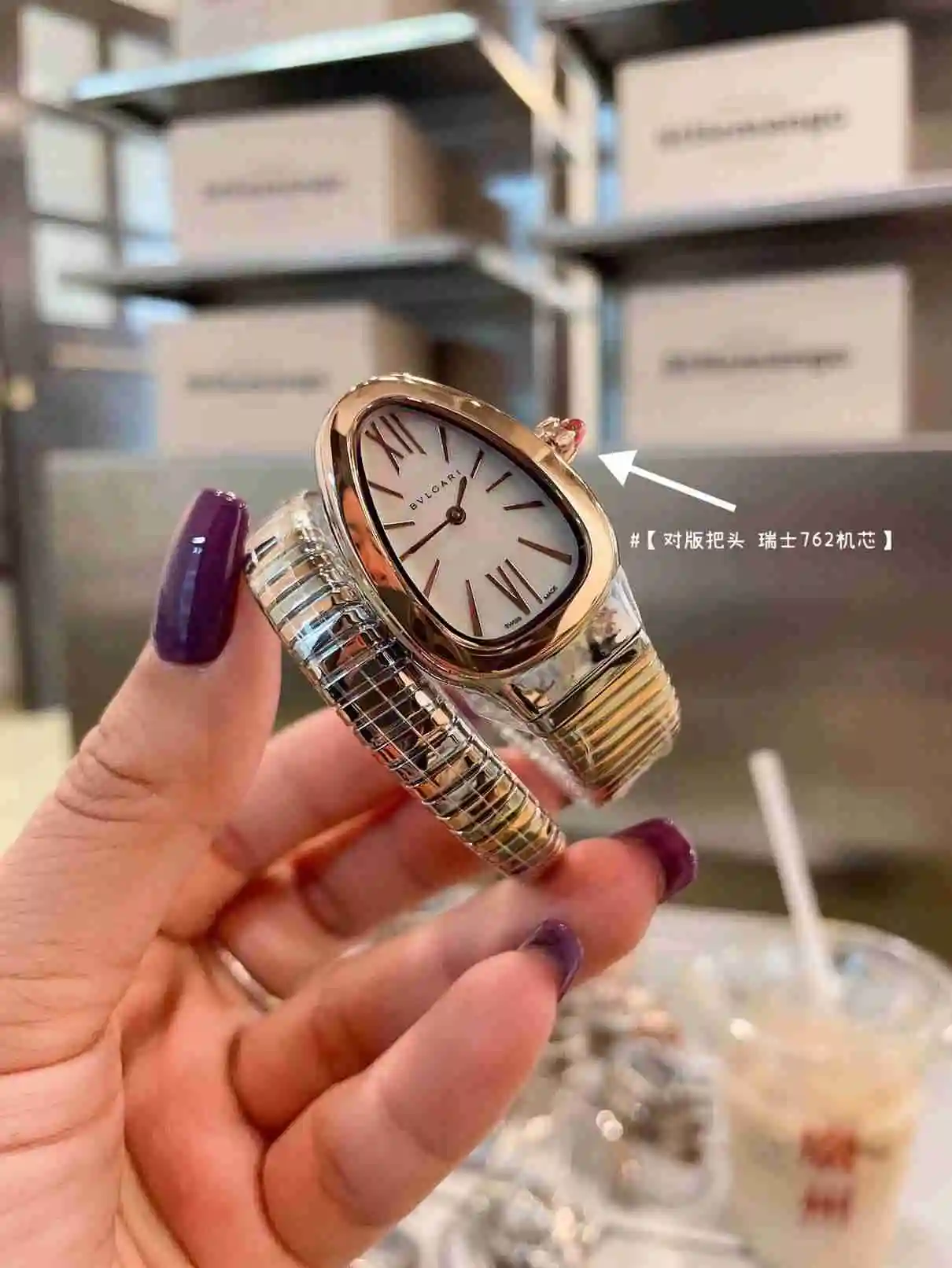 General Watches Bvlgari Bulgari women's watch paired with original fully automatic mechanical movement, top grade 316 precision steel case with mineral super strong mirror surface KK02850 view 7