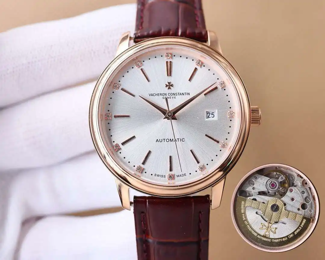 General Watches Watch Men's watch with original fully automatic mechanical movement, top-grade 316 stainless steel case and strap, mineral super mirror, diameter 40cm KK06850 3 view 5