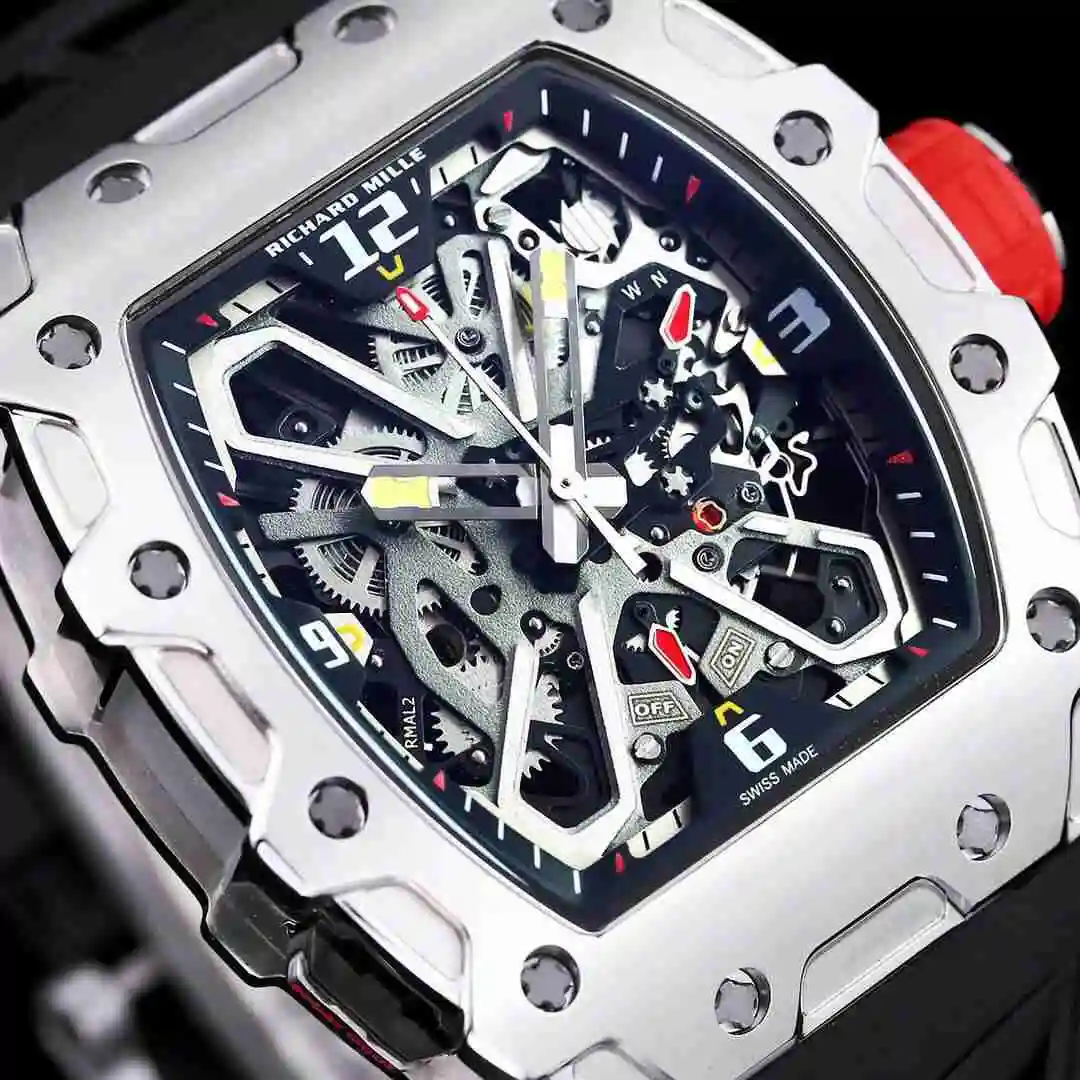 General Watches Richard Mille Richard Miller Watch Men's Watch Paired with Original Fully Automatic Mechanical Movement Top Grade 316 Precision Steel Case with Mineral Super Strong Mirror Diameter 43mm KK view 6