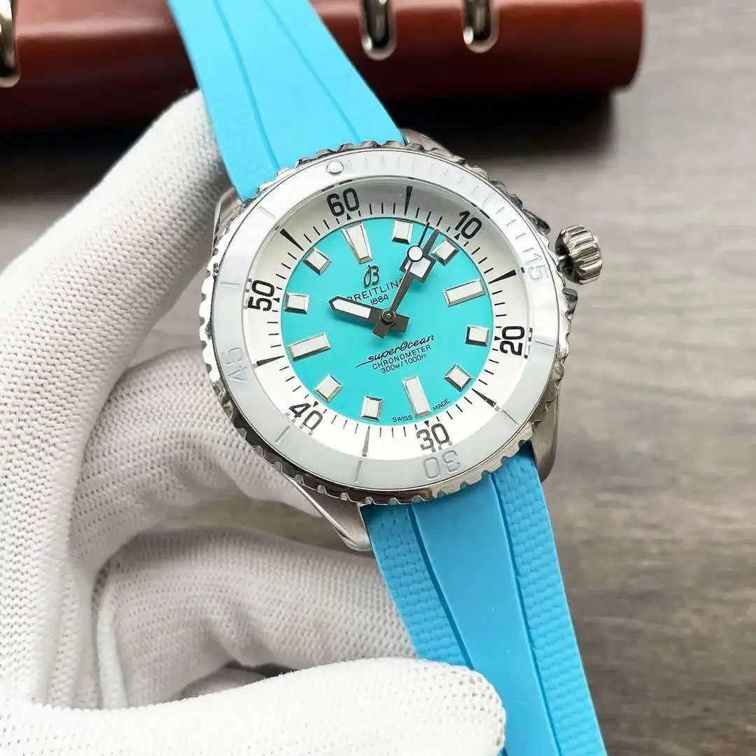 General Watches Breitling Watch Bai@Ling men's watch with original fully automatic mechanical movement, top-grade 316 stainless steel case and strap, mineral super mirror, diameter 44mm KK04450 1 view 6