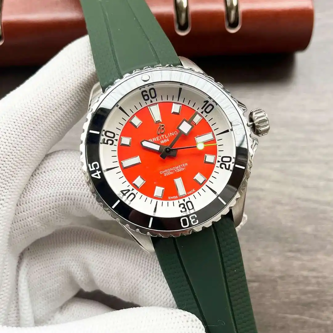 General Watches Breitling Watch Bai@Ling men's watch with original fully automatic mechanical movement, top-grade 316 stainless steel case and strap, mineral super mirror, diameter 44mm KK04450 1 view 7