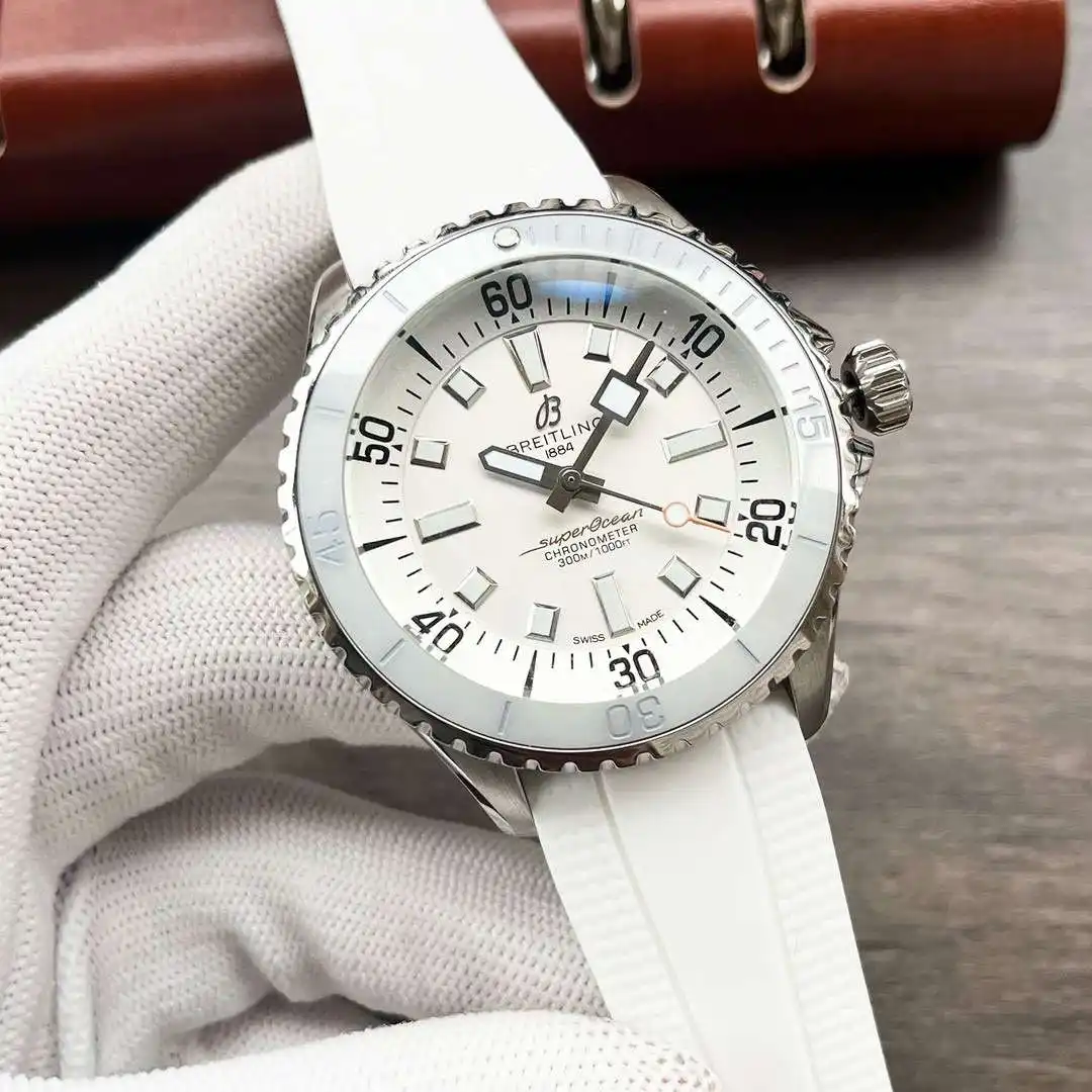 General Watches Breitling Watch Bai@Ling men's watch with original fully automatic mechanical movement, top-grade 316 stainless steel case and strap, mineral super mirror, diameter 44mm KK04450 1 view 9