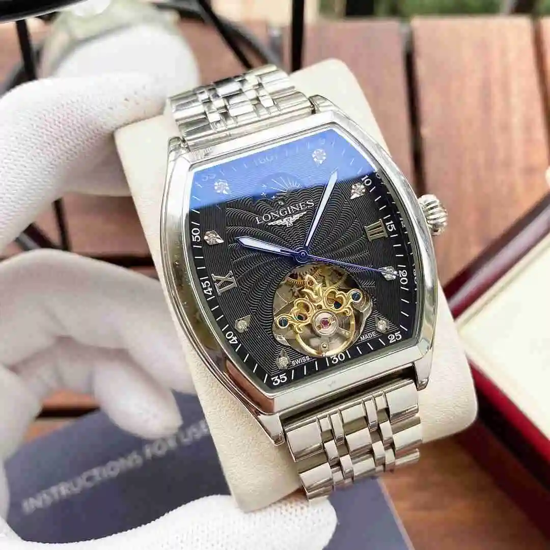 General Watches Longines watch for men with original fully automatic mechanical movement, top grade 316 precision steel case with mineral super strong mirror diameter 42mm KK05250 view 5