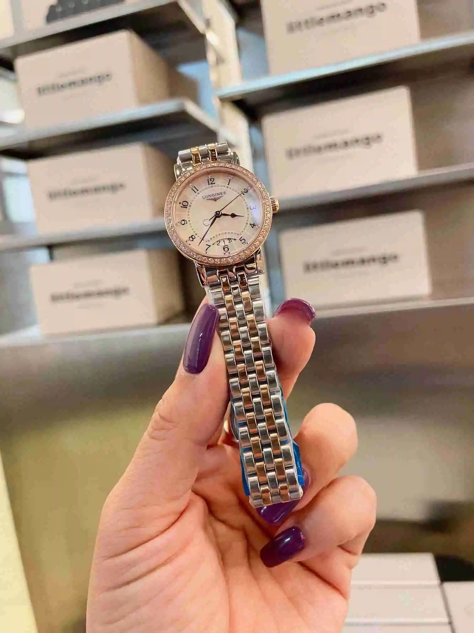 General Watches Longines watch for women with original fully automatic mechanical movement, top grade 316 precision steel case with mineral super strong mirror diameter 32mm KK02750 1 view 6