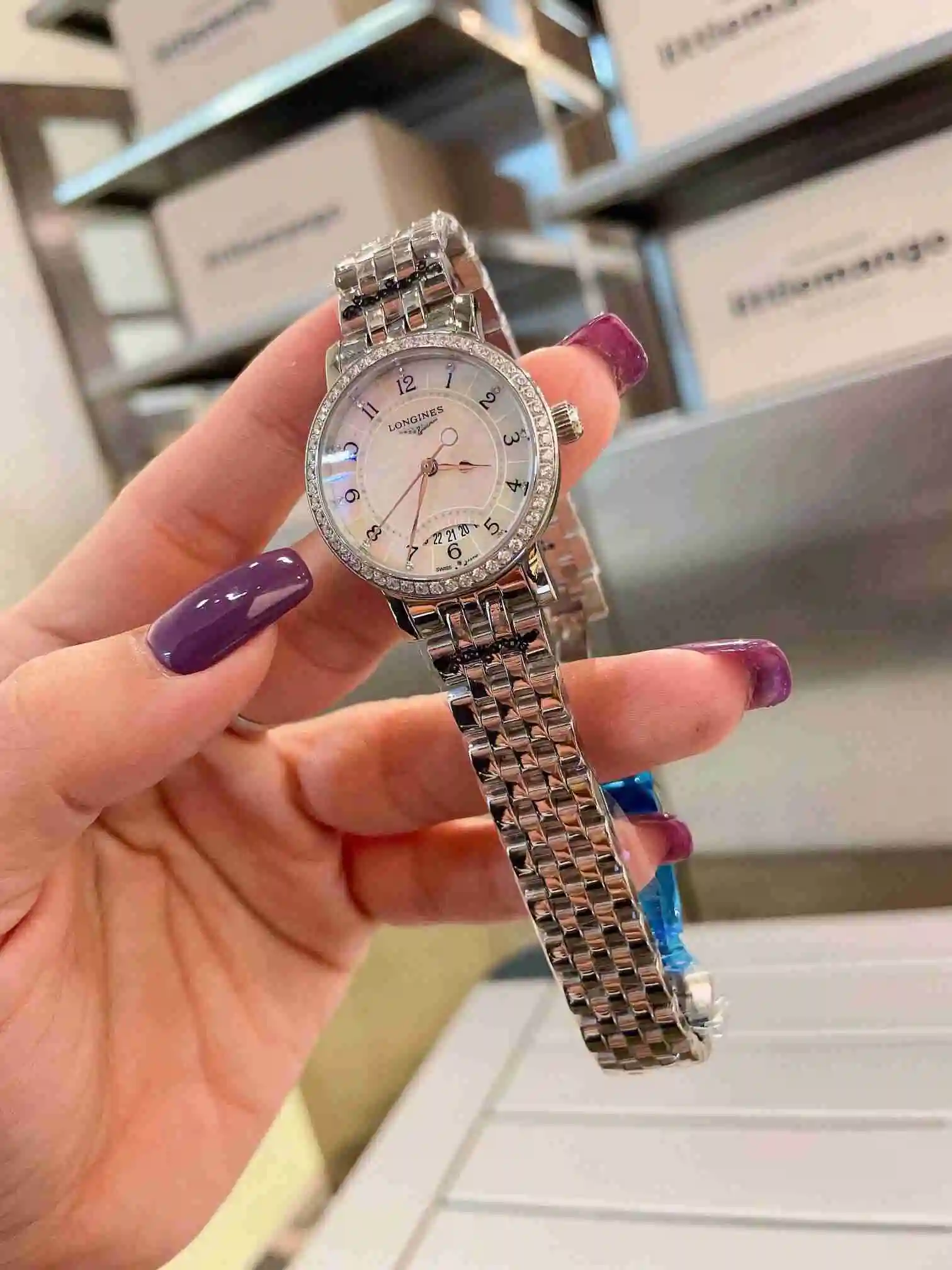 General Watches Longines watch for women with original fully automatic mechanical movement, top grade 316 precision steel case with mineral super strong mirror diameter 32mm KK02750 1 view 9