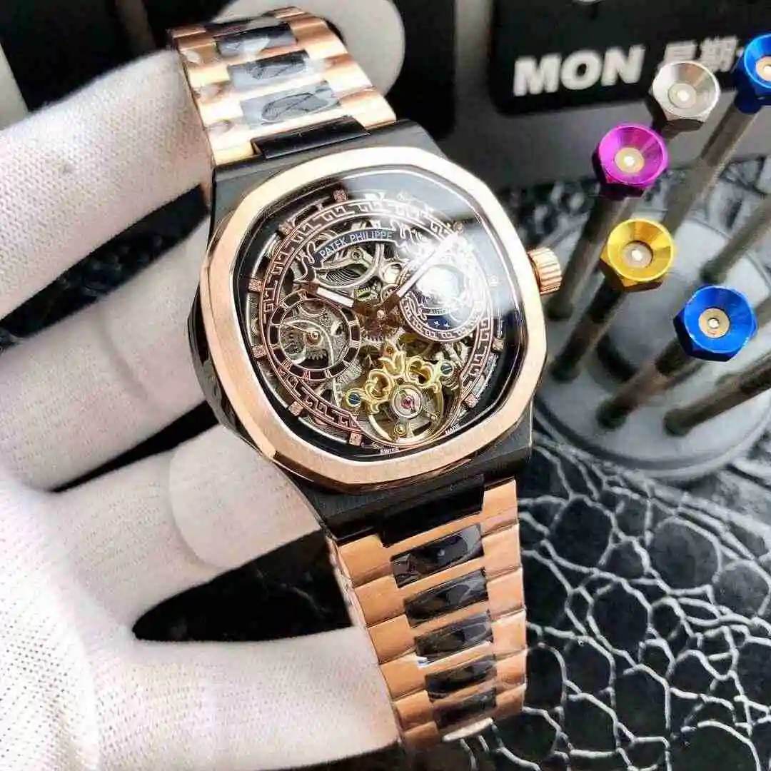 General Watches Patek Philippe Watch Men's Watch Paired with Original Fully Automatic Mechanical Movement Top Grade 316 Precision Steel Case Case with Mineral Super Strong Mirror Diameter 42mm KK05450 5 view 9
