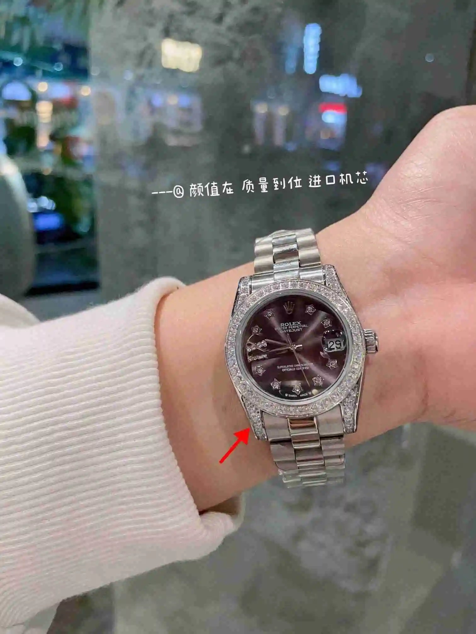 General Watches Rolex Watch Women's Watch Paired with Original Fully Automatic Mechanical Movement Top grade 316 Precision Steel Case with Mineral Super Strong Mirror Diameter 31cm KK03050 1 view 2